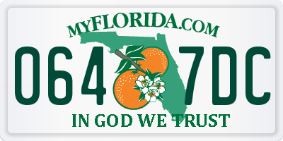 FL license plate 0647DC