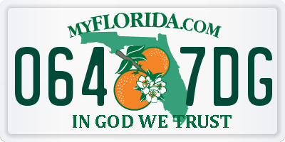 FL license plate 0647DG