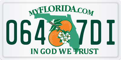 FL license plate 0647DI