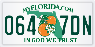 FL license plate 0647DN