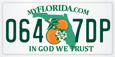 FL license plate 0647DP