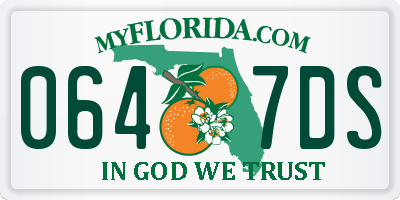 FL license plate 0647DS
