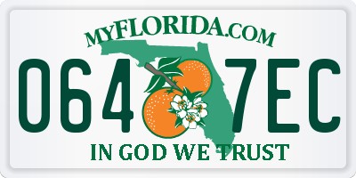 FL license plate 0647EC