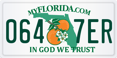 FL license plate 0647ER
