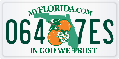 FL license plate 0647ES