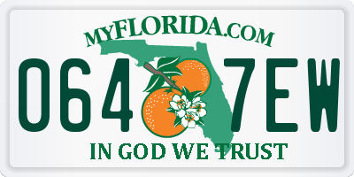 FL license plate 0647EW