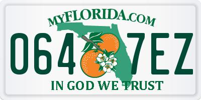 FL license plate 0647EZ