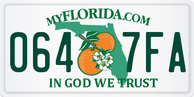 FL license plate 0647FA