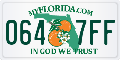 FL license plate 0647FF