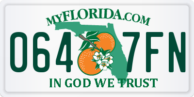 FL license plate 0647FN
