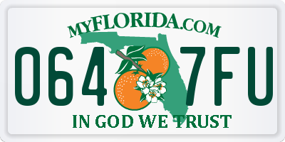 FL license plate 0647FU