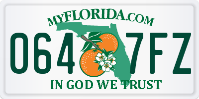 FL license plate 0647FZ