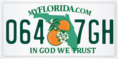 FL license plate 0647GH