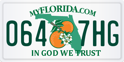 FL license plate 0647HG