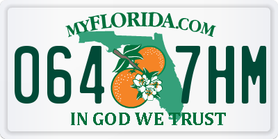 FL license plate 0647HM