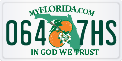 FL license plate 0647HS