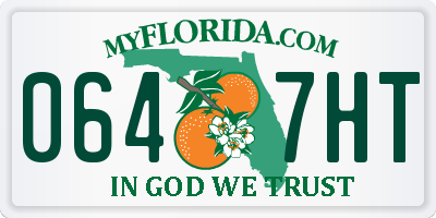 FL license plate 0647HT