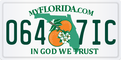FL license plate 0647IC