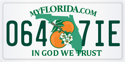 FL license plate 0647IE