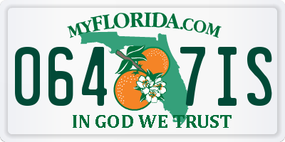 FL license plate 0647IS