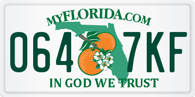 FL license plate 0647KF