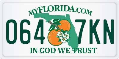 FL license plate 0647KN