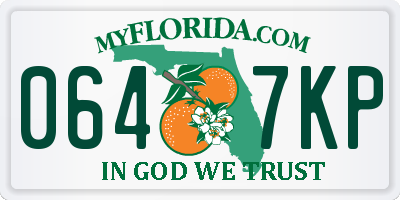 FL license plate 0647KP