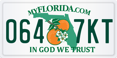 FL license plate 0647KT