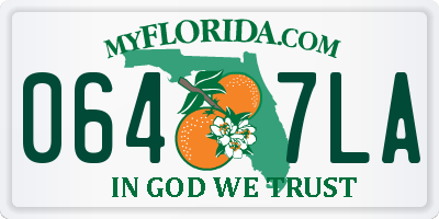 FL license plate 0647LA