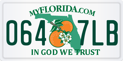 FL license plate 0647LB