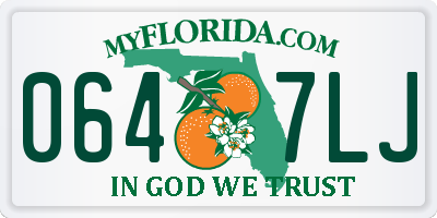 FL license plate 0647LJ
