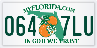 FL license plate 0647LU
