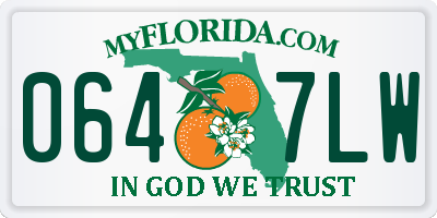 FL license plate 0647LW