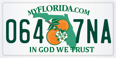 FL license plate 0647NA