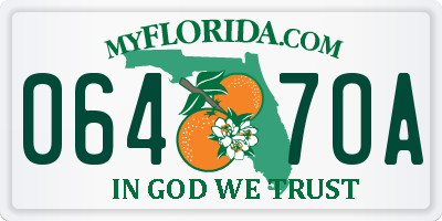 FL license plate 0647OA