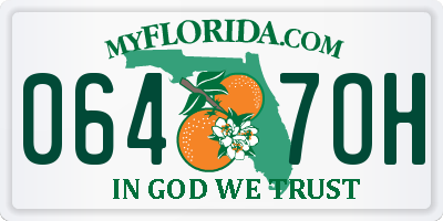 FL license plate 0647OH