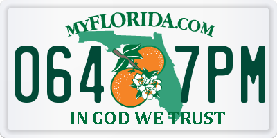FL license plate 0647PM