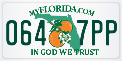 FL license plate 0647PP