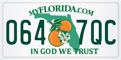 FL license plate 0647QC