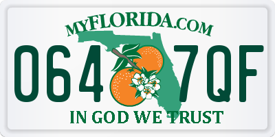 FL license plate 0647QF