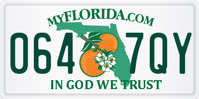 FL license plate 0647QY
