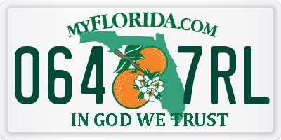 FL license plate 0647RL
