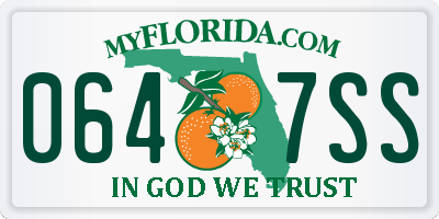 FL license plate 0647SS