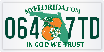 FL license plate 0647TD