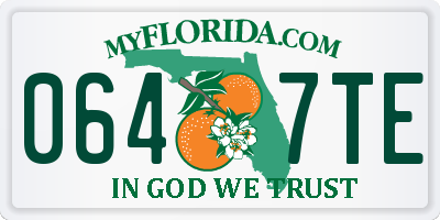 FL license plate 0647TE