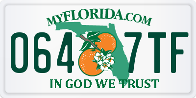 FL license plate 0647TF