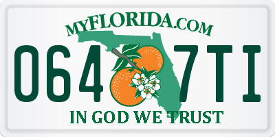 FL license plate 0647TI
