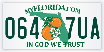 FL license plate 0647UA