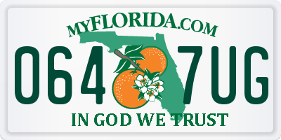 FL license plate 0647UG