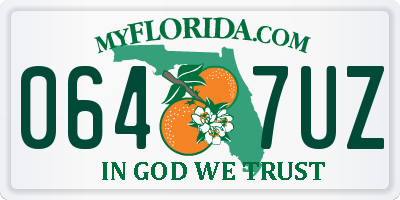 FL license plate 0647UZ